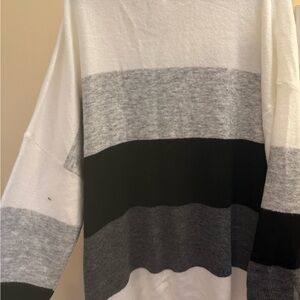 ANDREE BY UNIT Men's Crewneck Sweater - Black, Gray, and White